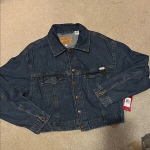 Signature by Levi Strauss Dark Blue Cropped Jean Jacket